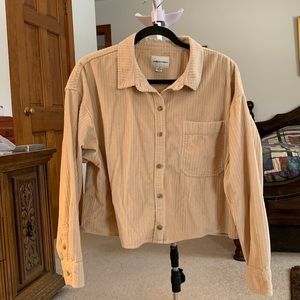 American Eagle Cropped Corduroy Shacket Size Large